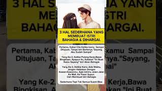 3 hal sederhana yang membuat istri bahagia #masukberanda #quotes #rumahtangga #shorts
