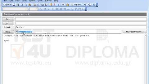 Navigate to the Drafts folder, find the email with subject Exercises and delete the file...