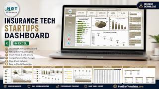 Insurance Tech Startups Dashboard in Excel