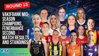 Vakıfbank Sultanlar Ligi Yarı Sezonunu Kazandı, Fenerbahce İkinci Oldu Maç Sonuçları Ve Sıralamalar