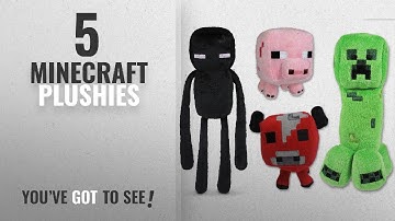 Top 10 Minecraft Plushies [2018]: Unknown Minecraft Plush Set of 4 with Creeper Enderman Pig &