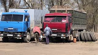 КАМАЗ ЗЕРНОВОЗ. Первый выезд трёхосного прицепа!