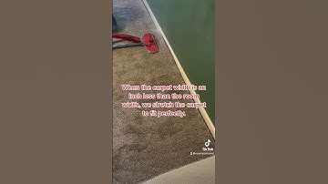 Carpet stretching using power stretcher