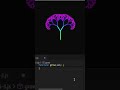 Coding Life 🌿 | The Power of Recursion #shorts #p5js a digital vine grow using Fractal Recursion.