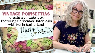 Stamping: EASY Vintage Poinsettias Patterned Paper Card