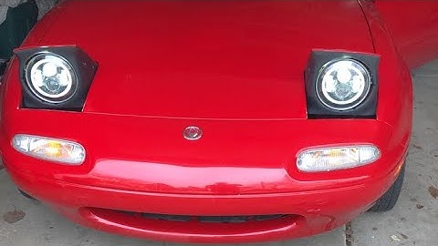 INSTALLING JEEP HALO HEADLIGHTS ON A 1994 NA MIATA. HOW TO WIRE HEADLIGHTS DRL AND TURN SIGNAL
