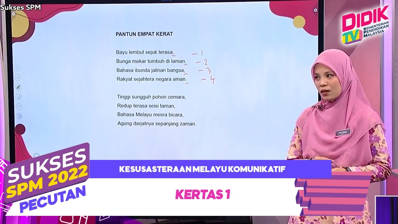Sukses SPM (2022) - Pecutan | Kesusasteraan Melayu Komunikatif: Kertas 1 [R]