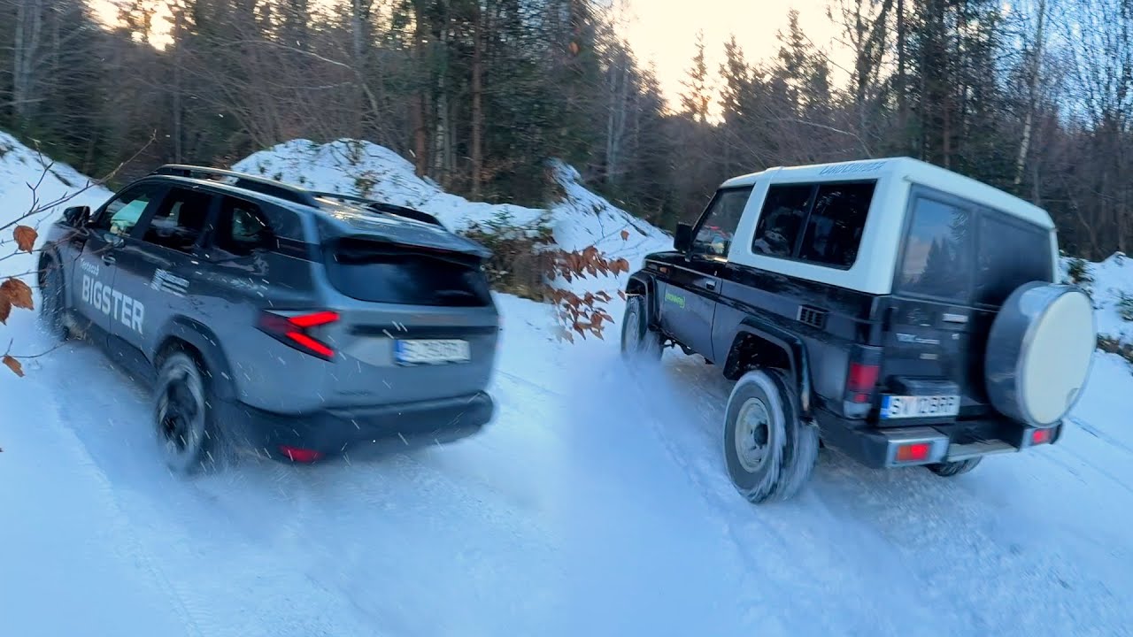 Dacia Bigster 4x4 vs Toyota Land Cruiser in Snow Offroad
