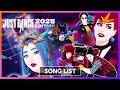 Just dance 2025  menu song list