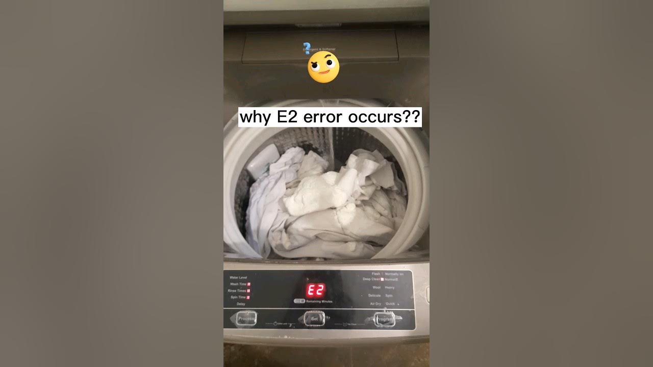 Why E2 occure in top loaded Haier washing machine? shortsvideo 