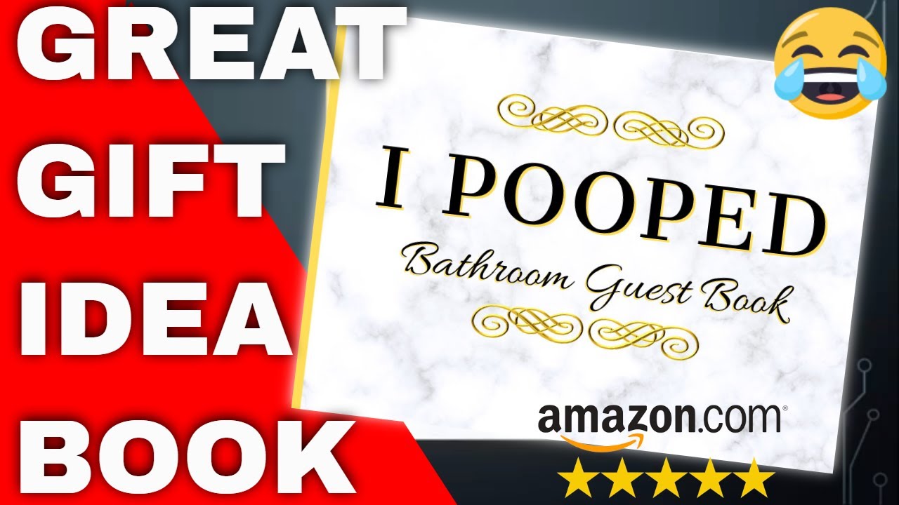 Housewarming gift: I Pooped Bathroom Guest Book perfect funny Ideal funny present for friends toilet