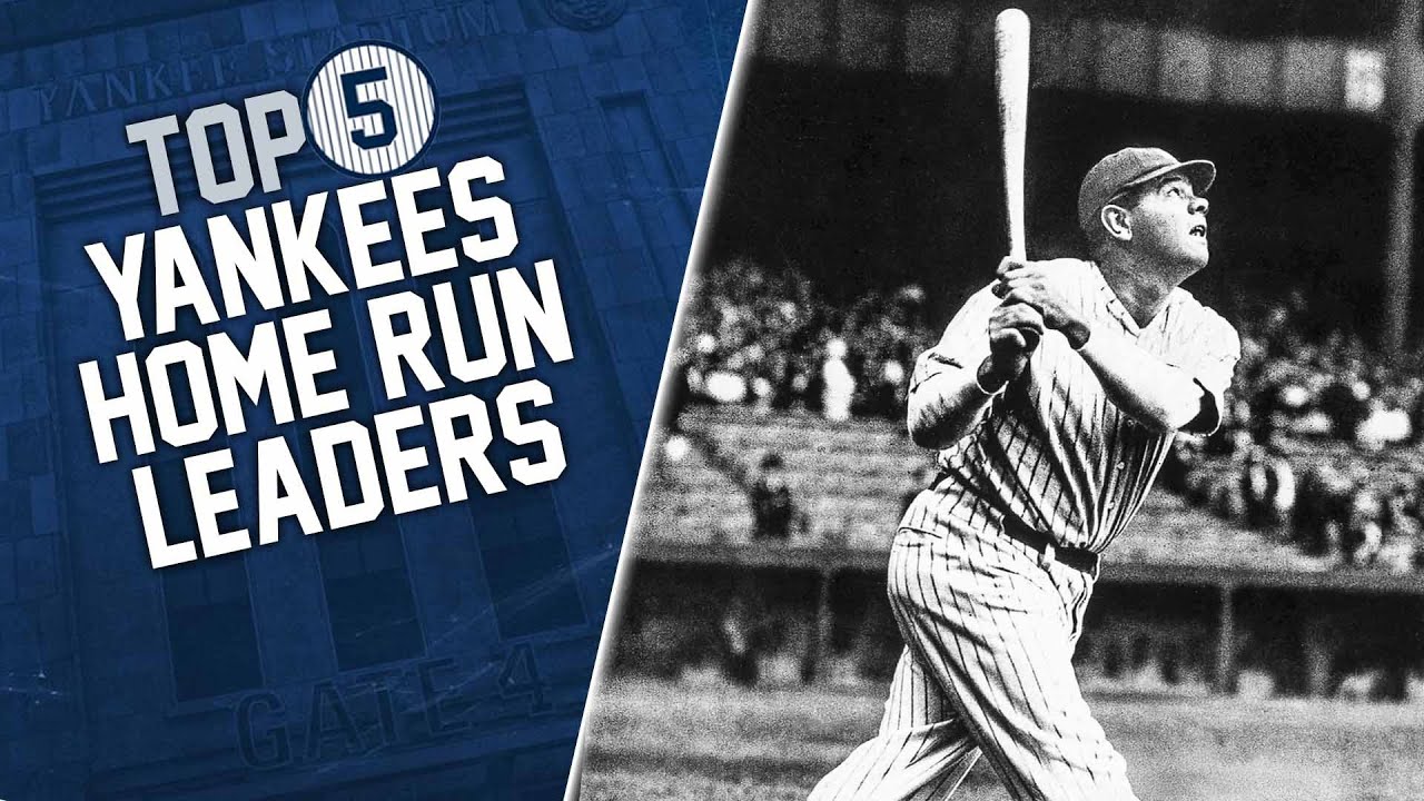 Top 5 All Time Yankees Home Run Leaders YouTube