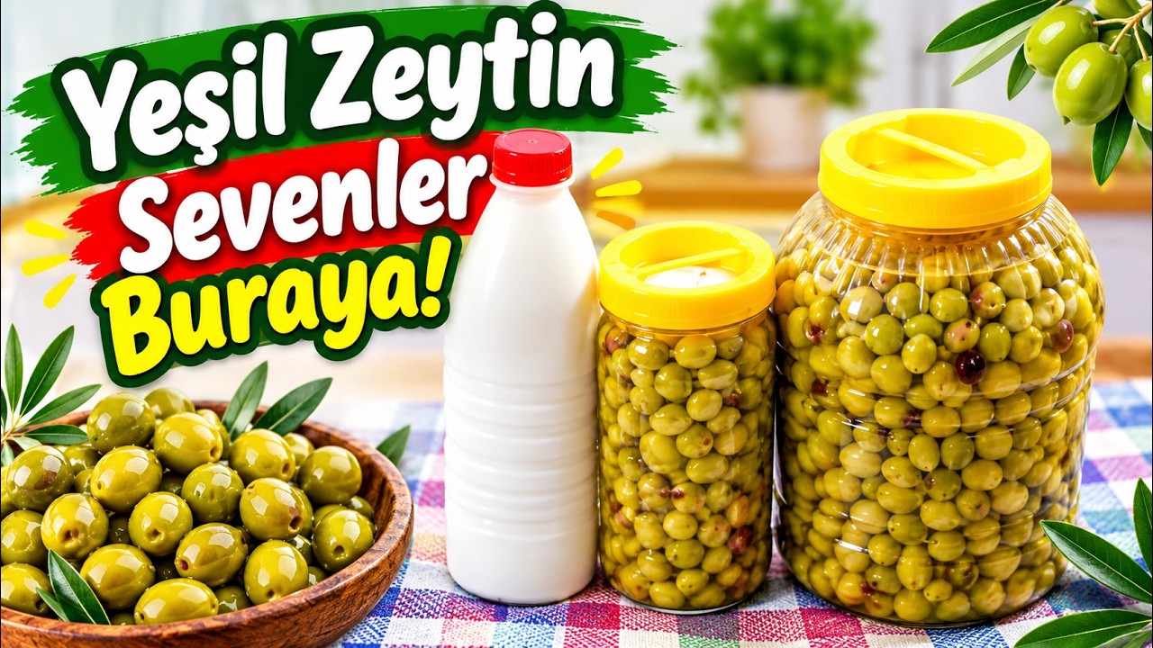 Yeşil Zeytin Sevenler Buraya! İşte En Garanti ve Pratik Tarif Yeşil Zeytin Sevenler Buraya! İşte En Garanti ve Pratik Tarif
