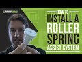 How to install a roller blind spring assist system