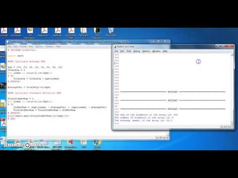 Python: Simple Statistics on Arrays