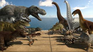 Tyrannosaurus Rex Team Vs Herbivore Dinosaurs 1V1 Dinosaur Tournament Arbs