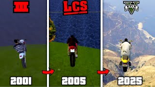 Jumping from the Highest Mountain by Bike in GTA Games (GTA 3 → GTA 5)