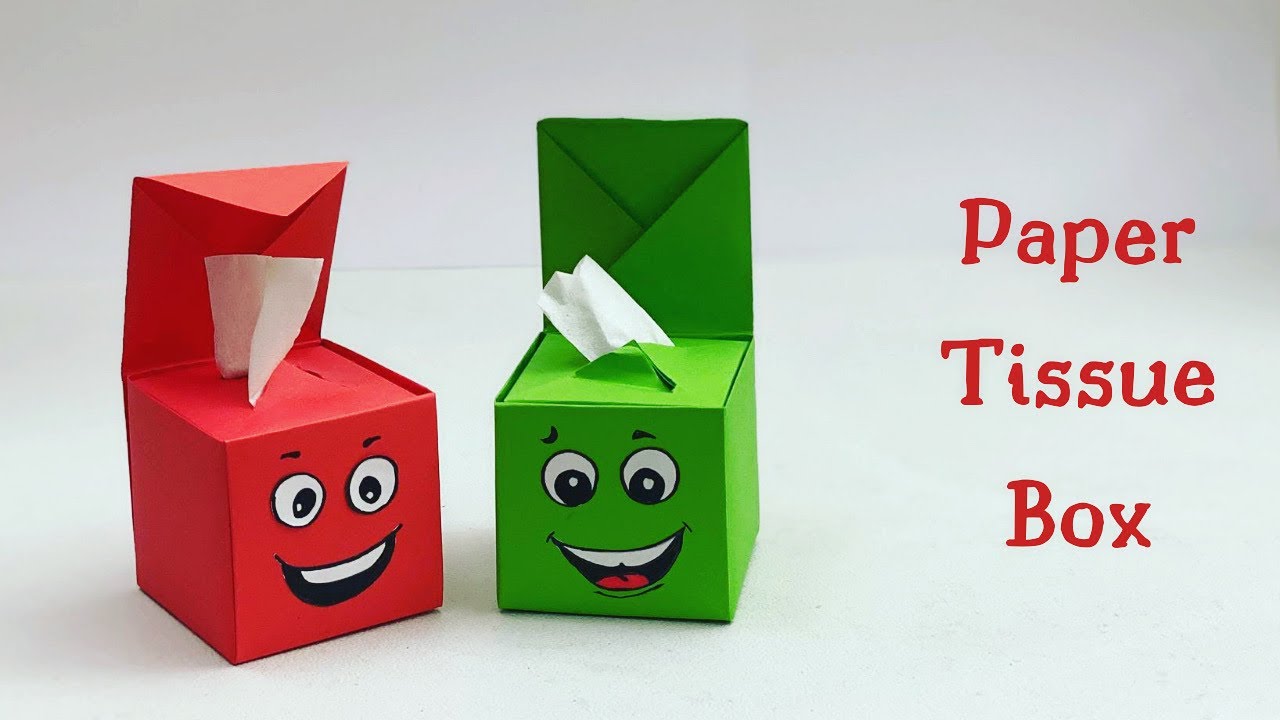 DIY MINI PAPER TISSUE BOX / Origami Tissue Box/ Paper Craft / Easy kids ...