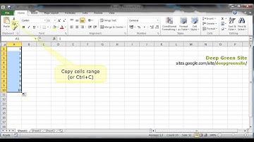 MS Excel 2010 / How to transpose rows/columns