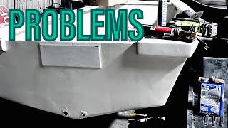 DIY Boat Build, trouble with marine caulk and drain tubes