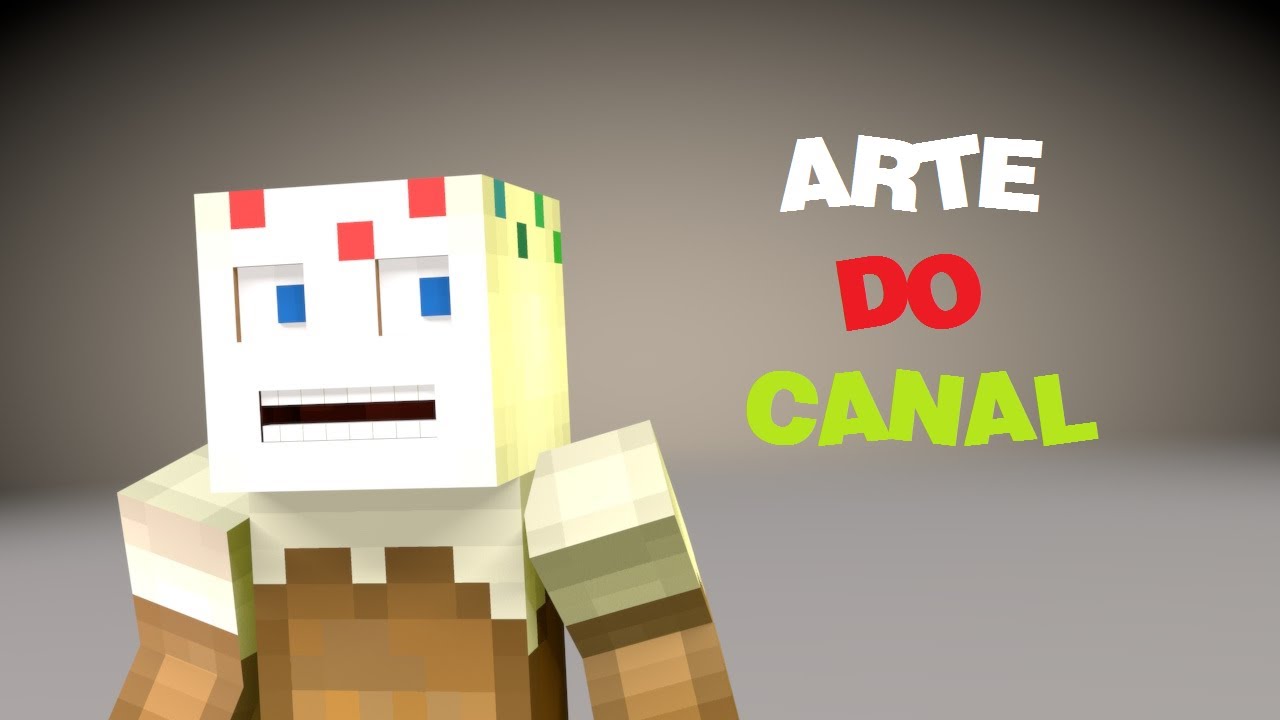 Como Fazer Arte Do Canal Com Cinama4d Minecraft Youtube