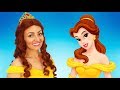 Princess Belle Transformation Dress Up &amp; Makeup by Super Elsa