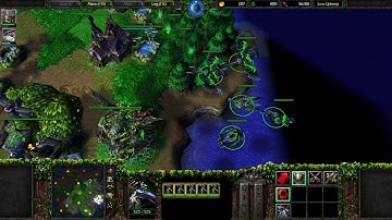 Warcraft III 1 NE vs 2 HUM insane computers