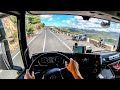 POV Driving Scania R450 at beautiful Jijona [Xixona] 🇪🇸 on a twisty roads, 4K