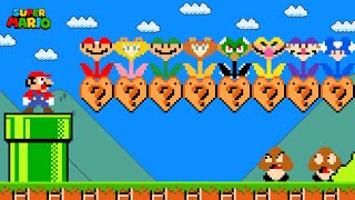 Super Mario Bros. but there are CUSTOM Flower Hearts All Character