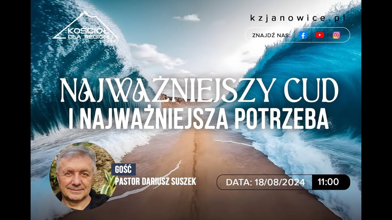 NAJWAŻNIEJSZY CUD I NAJWAŻNIEJSZA POTRZEBA | Dariusz Suszek | 18.08.2024r.