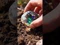 wow found a very rare beautiful rainbow colored crystal stone for $9999 found in the river. #agate