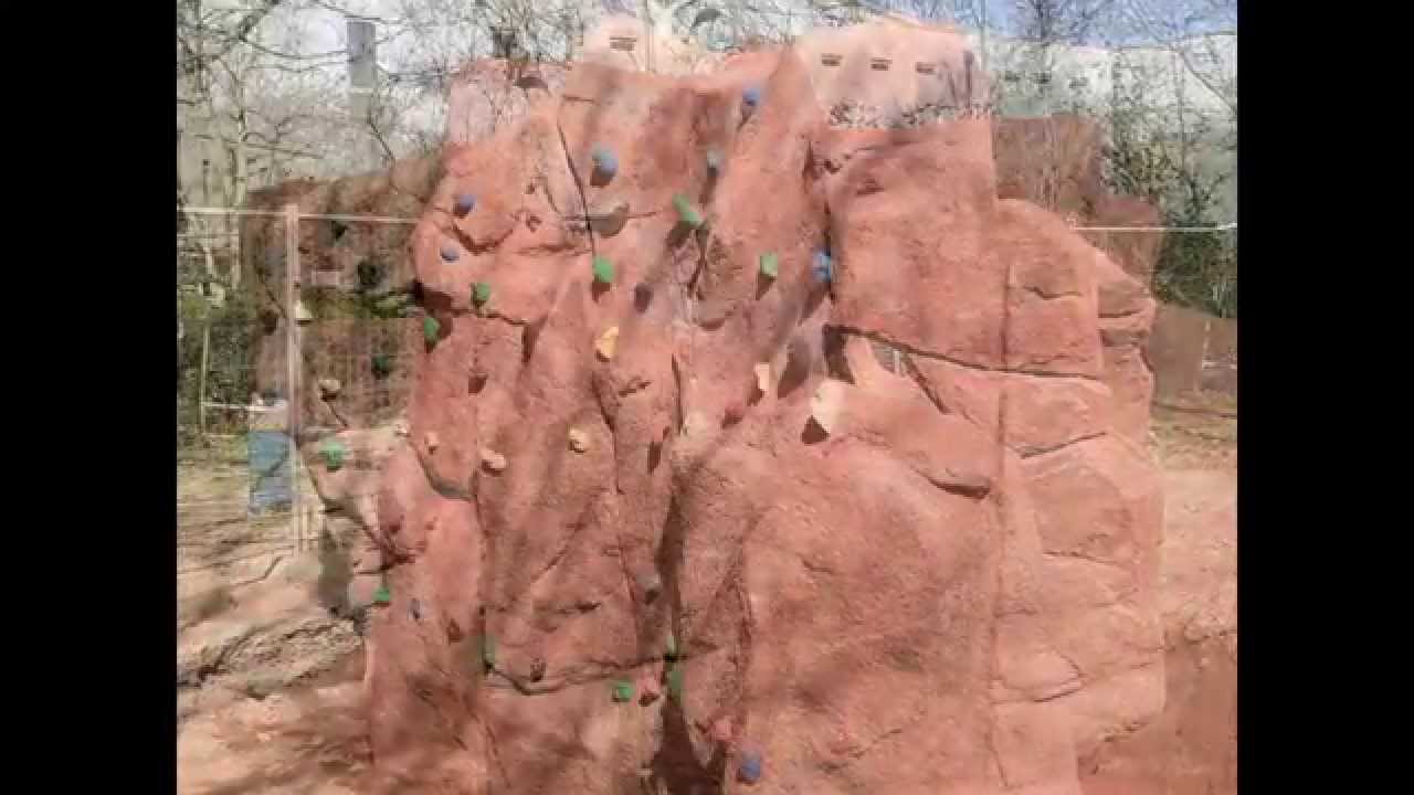 Aufbau eines Kletterfelsen/Kunstfelsen aus Spritzbeton von www.Kunst-Felsen.com