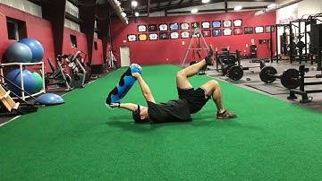 CresseySportsPerformance.com: 1-leg Supine Bridge w/Aquabag Diagonals