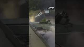 Video captures a house collapse next to Minnesota dam