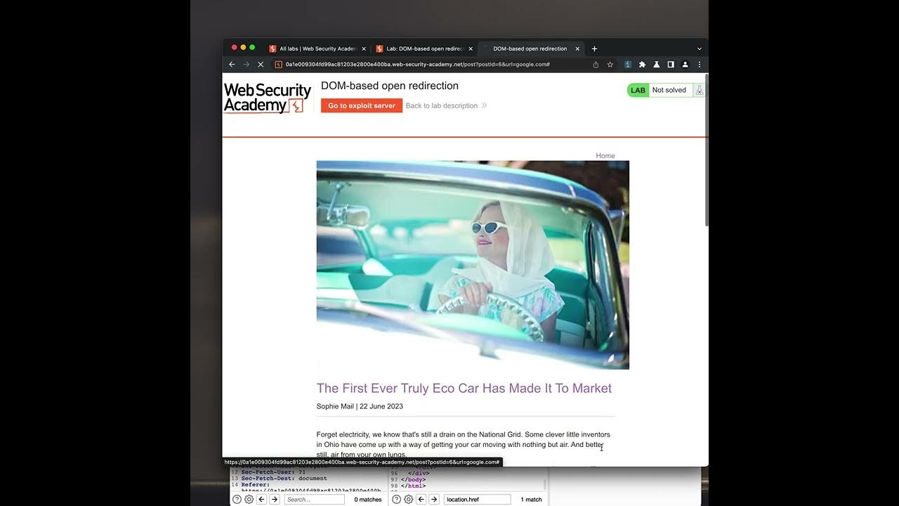 PRACTITIONER LEVEL DOM based open redirection YouTube