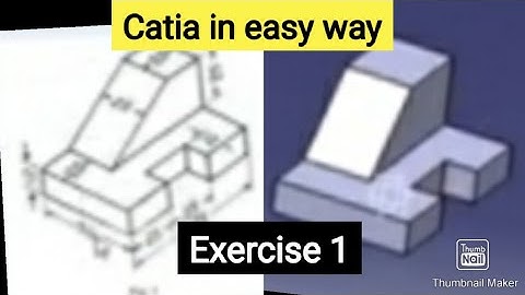 Catia exercise- How to use Pad, pocket and chamfer in Catia I basics of catia for beginners.
