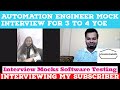 Automation + Manual Testing Mock Interview for 3-4 YOE | Selenium | Core Java | Manual Testing | API