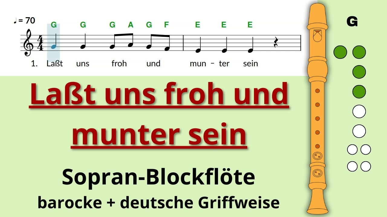 Lasst Uns Froh Und Munter Sein Blockfl te Lernen Noten Griffe lasst-uns-froh-und-munter-sein-blockfl-te-lernen-noten-griffe