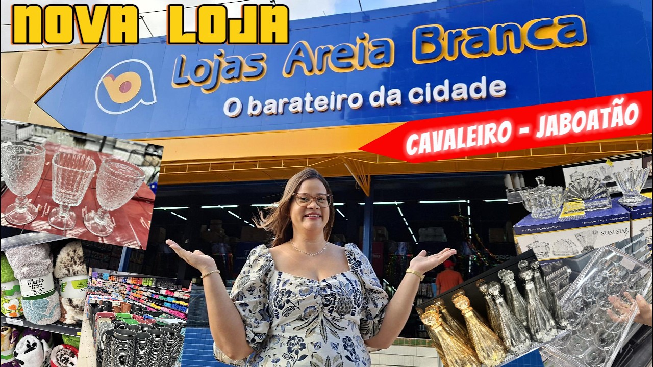 TOUR NA NOVA LOJA AREIA BRANCA EM CAVALEIRO. ACHADINHOS UTILIDADES DO LAR, BRINQUEDOS, PANELAS ...