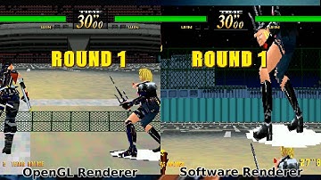 [LinuxPlaying] Yabause (Saturn) // Last Bronx ( Comparison Opengl / Software renderer)