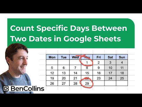 Count Specific Days Between Two Dates in Google Sheets