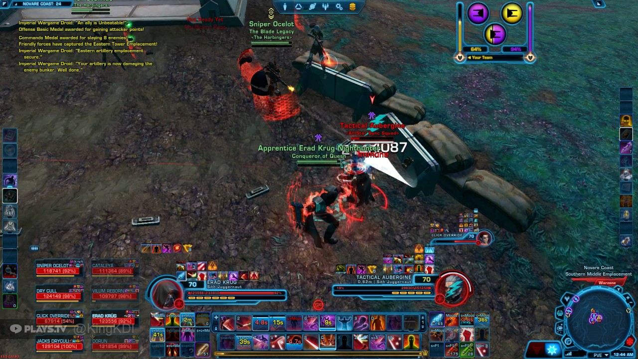 SWTOR Player 🆚 Player 5.2 [TRE] NovareCoast : Immortal Juggernaut