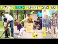 Indian cricketers playing street cricket with their fans   virat rohit sky ganguly