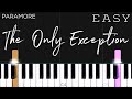 Paramore - The Only Exception | EASY Piano Tutorial