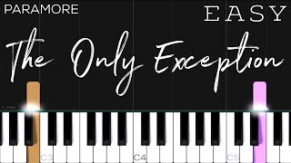 Paramore - The Only Exception | EASY Piano Tutorial Resimi