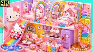 😻🌈 Make Mini Hello Kitty Rainbow Universe House with Magic Slide & Secret Rooms | DIY Mini