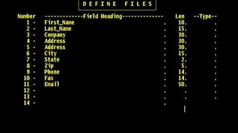 Filepro - Chapter 1 - Define Edits, edit and data types