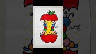 Draw a cute Apple for kind 🍎 easy craft ideas for kind #ytshorts #trending #craft #viral #kidsvideo