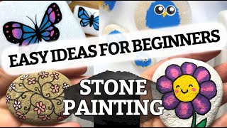 Stone Painting Easy Ideas for Beginners!! 4 Fun Painted Stone Ideas to try! || Rock Painting 101