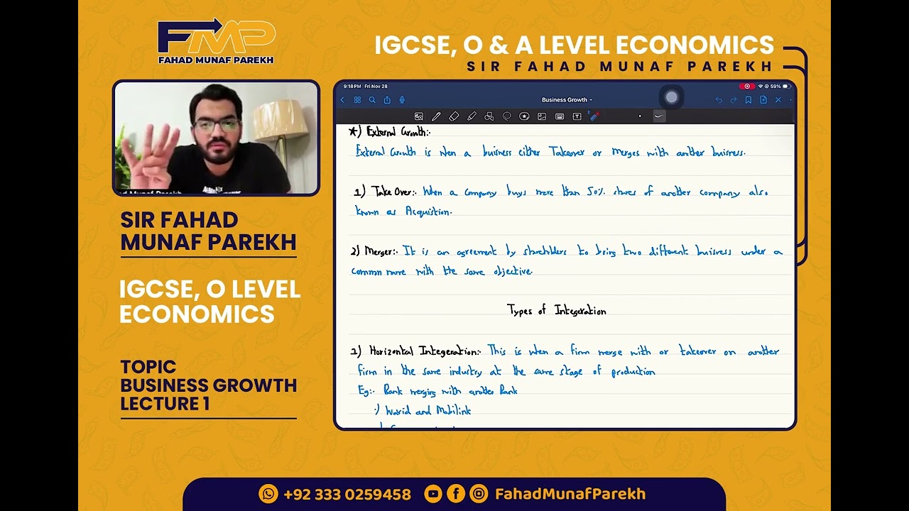 O Level/IGCSE Economics 2281/0455 | Business Growth ( Exclusive Online Lectures )